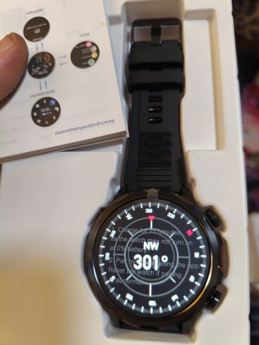 Тактические смарт часы 1400mAh,GPS, NFC, Compass, Amoled.