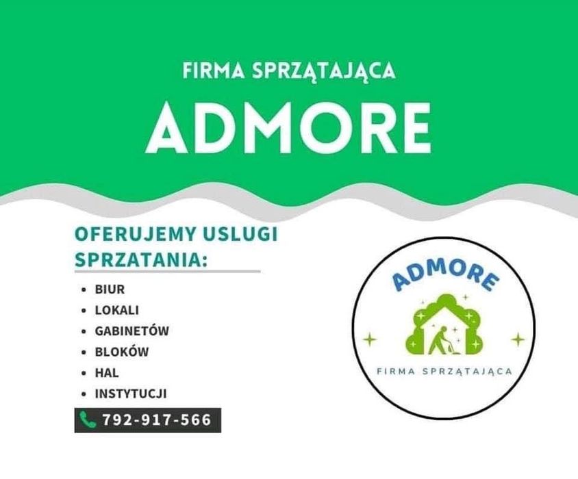 Sprzątanie biur, wspólnot mieszkaniowych, gabinetów