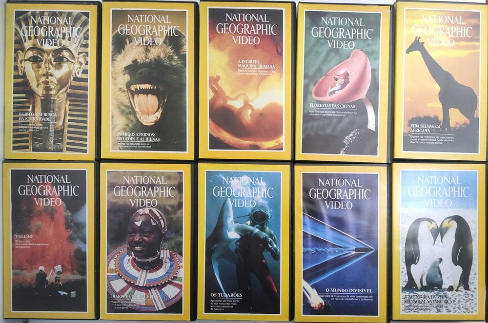 Coleção Completa National Geographic Video – 31 Cassetes VHS Ref: VI