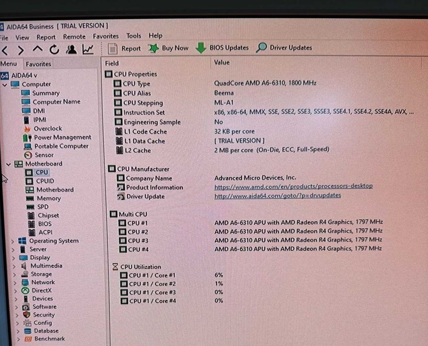 HP SlimLine Desktop 450 AMD A6-6310 4ядра DDR3 Radeon R4 800 MHz