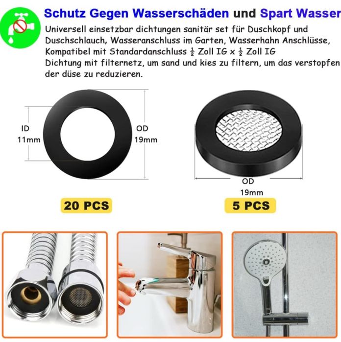 Gysxrda Oringi - Zestaw gumowych podkładek kranów