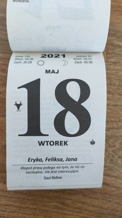 Kartka z kalendarza 2021