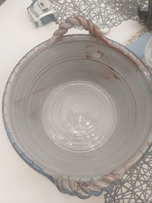 Piękna,ceramiczna,ręcznie robiona i malowana waza z sygnaturą