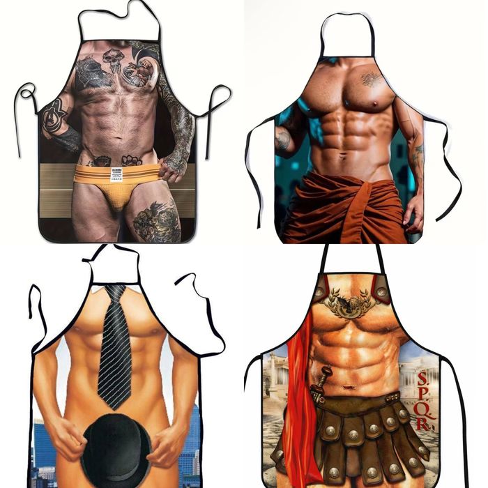 Фартух прикол з фігурою чоловіка хлопця подарунок