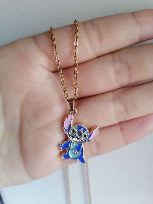 Colar Stitch Aço Dourado