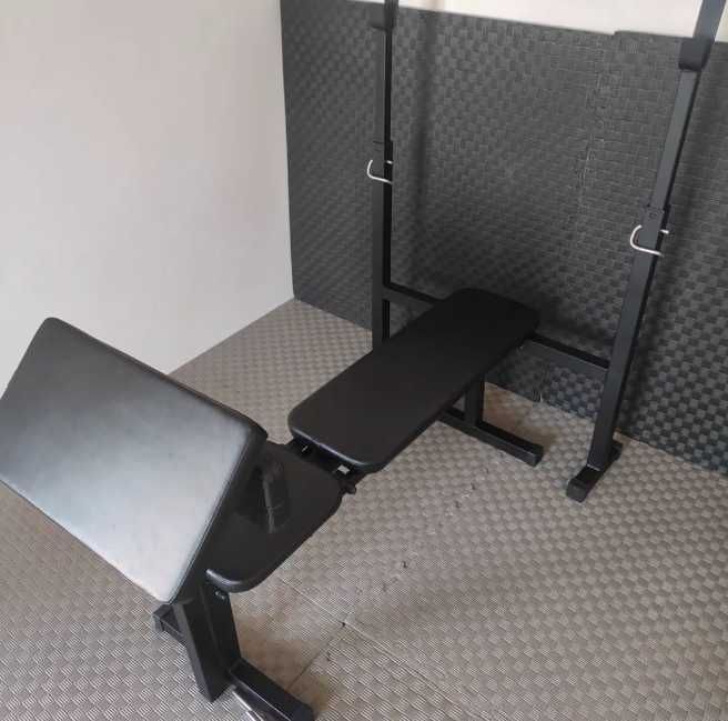 Лавка для жима штанги гантель S03P Стойки парта Скота Скамья жиму Лава