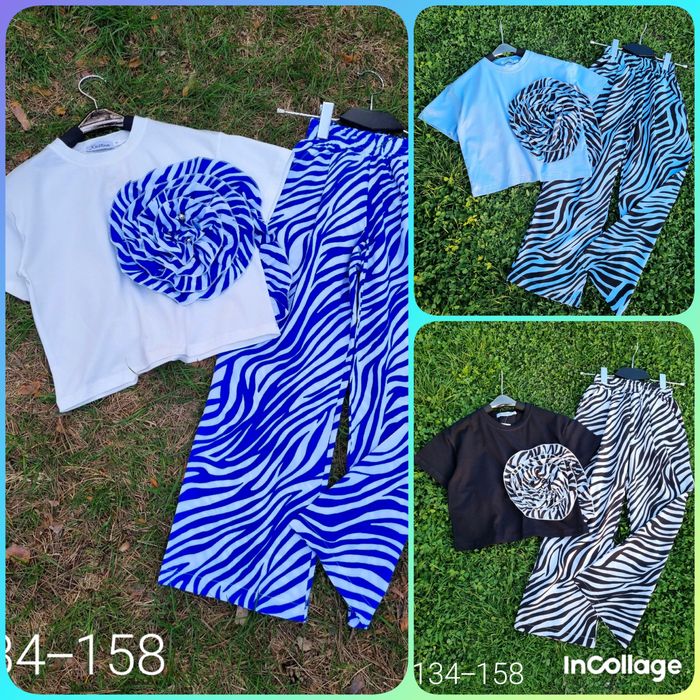 костюм Футболка +штанці для дівчинки 134