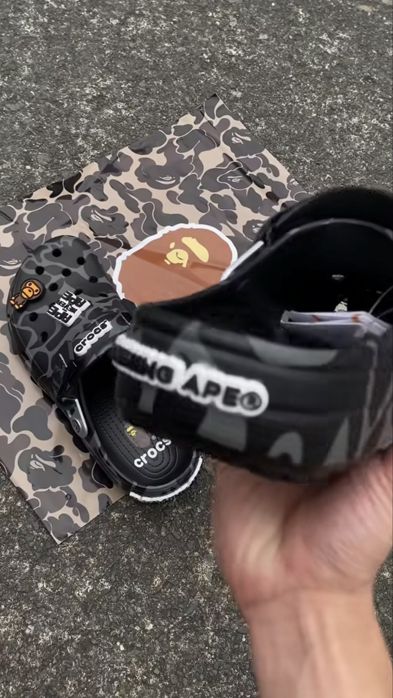 Crocs Bape | Крокси | Чорні