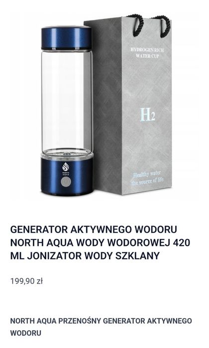 Butelka do wody wodorowej