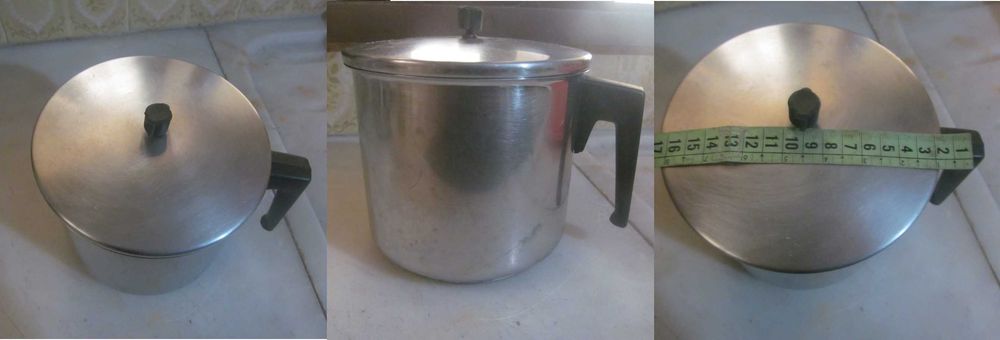 Caçarola e fervedor em inox + fervedor e tacho em alumínio