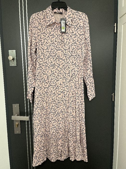 Marks&Spencer sukienka koszulowa modny wzór viscoza hit blog roz.40