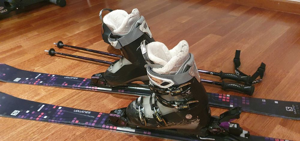 Narty damskie Salomon (159 cm) + buty Salomon (27)