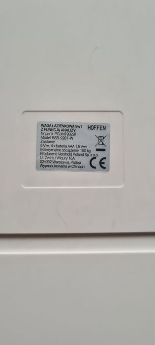 Waga łazienkowa jak nowa Hoffen