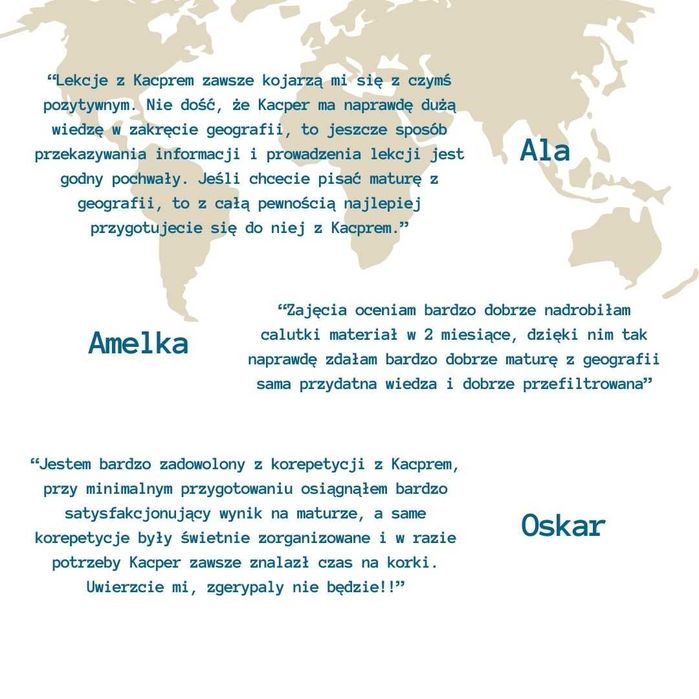 korepetycje GEOGRAFIA !!!
