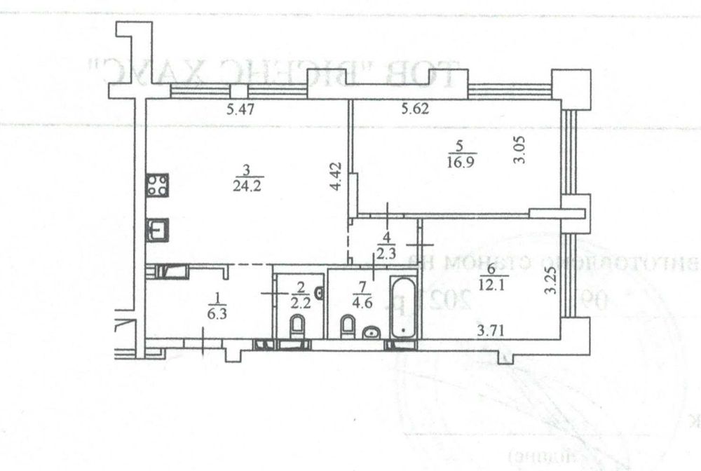 2-комнатная квартира по адресу ул. Набережно-Рыбальская (площадь 69 м²) - Atlanta.ua - фото 15