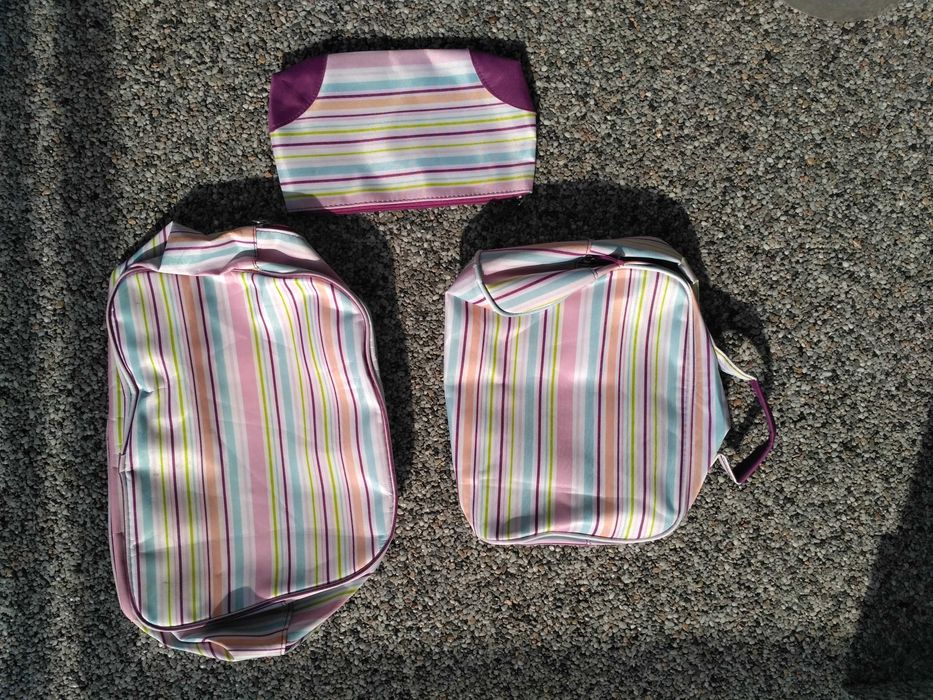 Zestaw kosmetyczek 3 szt kuferki kosmetyczka pojemna