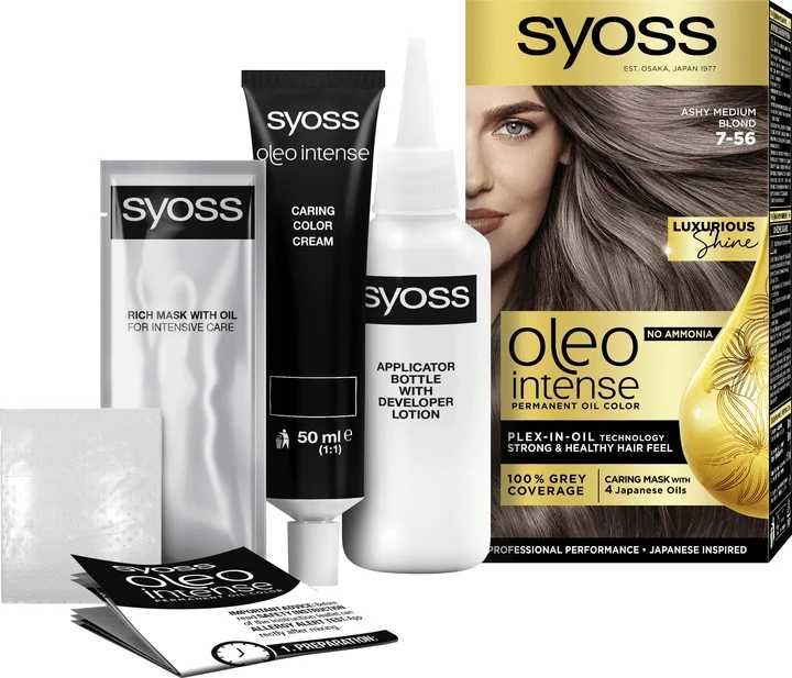 Фарба syoss oleo intense 7-56 без аміаку холодний русявий