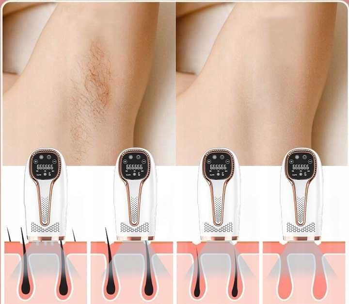 BEZBOLESNY Depilator laserowy IPL do włosów ciała bikini nóg depilacja