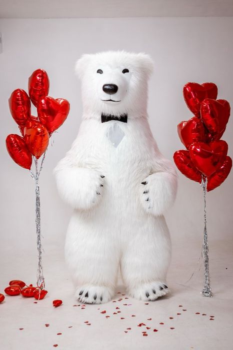 Білий ведмідь, привітання, Белый медведь, Белый мишка, поздравление