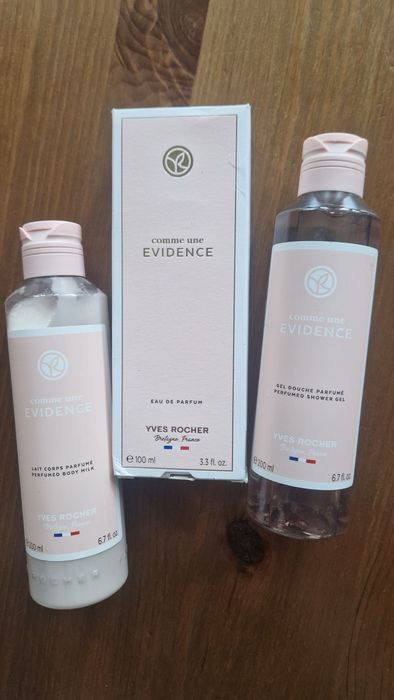 Zestaw YVES ROCHER Evidence perfumy żel do kąpieli balsam do ciała
