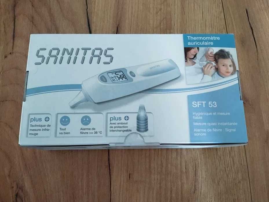 Termometr Bezdotykowy Douszny Sanitas NOWY Dla Dzieci Dorosłych