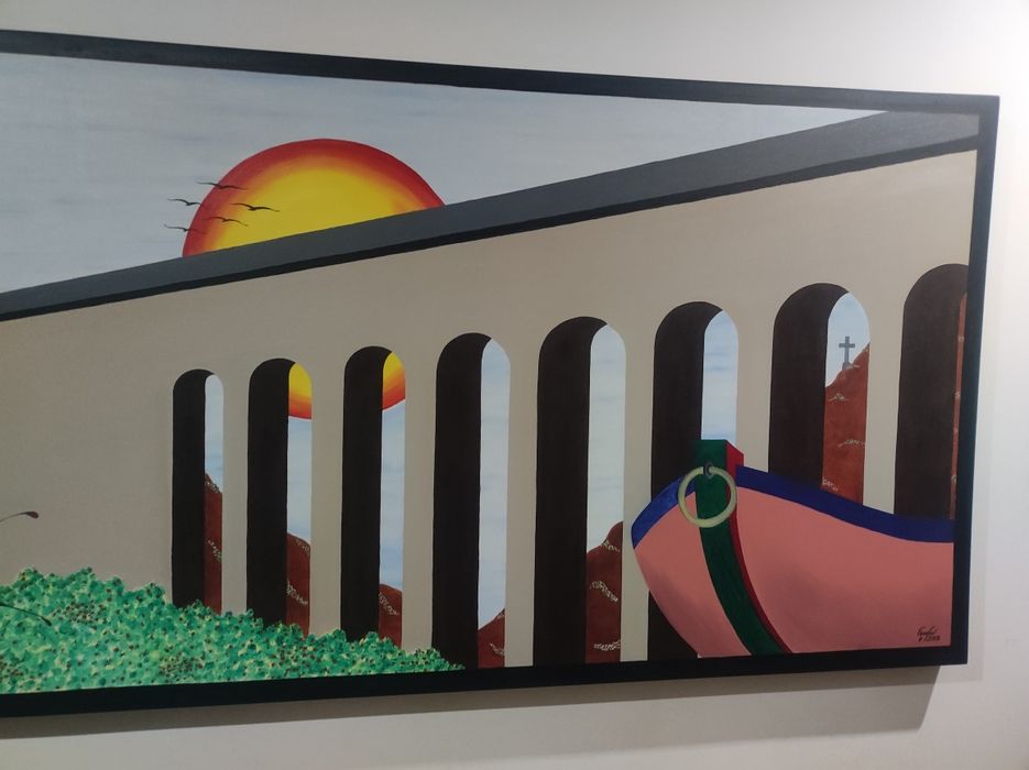 Quadro Tela pintada a óleo 900 X 2900