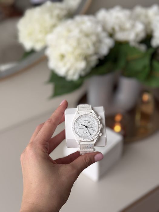 Наручний годинник Swatch x Omega Bioceramic швейцарський на подарунок