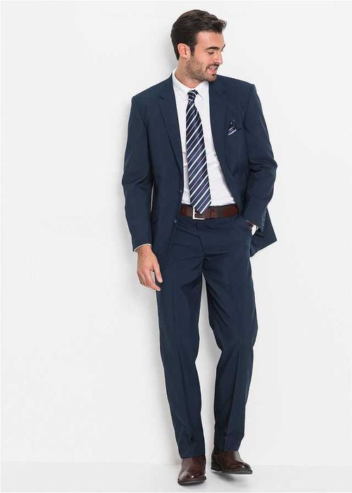 Wyprzedaż Garnitur Bonprix granatowy 48