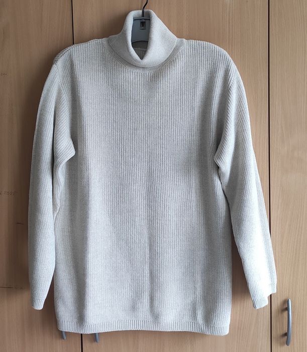 Sweter golf wełna Merino damski rozmiar M
