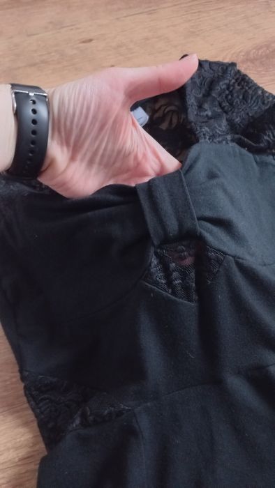 Czarna sukienka damska koronkowa rozmiar XS 34 mała czarna sylwester i