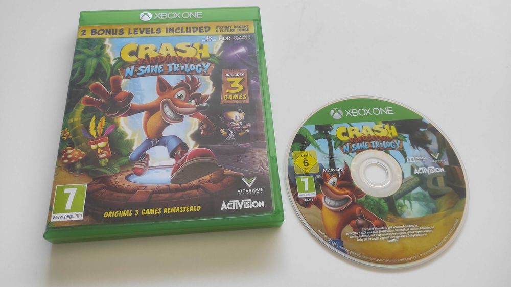 Crash Bandicoot N Sane Trilogy 3 Jogos Xbox One
