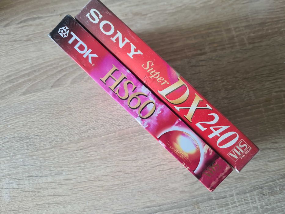 Kasety VHS Video 2szt NOWE TDK Sony