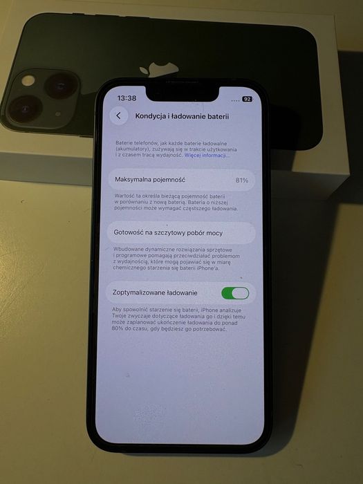 iPhone 13 mini 81% bateria