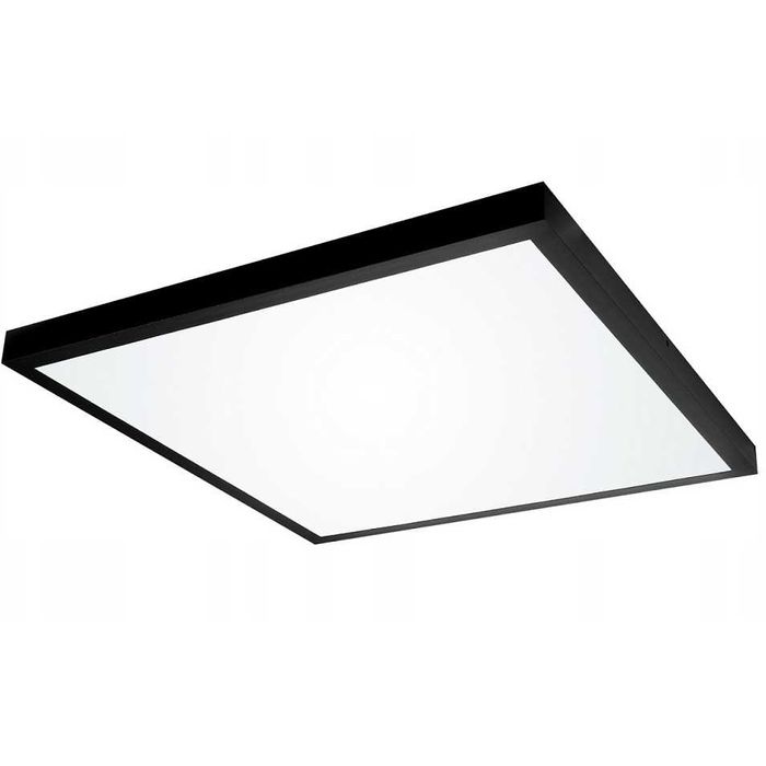 PLAFON LED Panel 60W NATYNKOWY Kwadrat 60x60cm sufit czarny neutralny