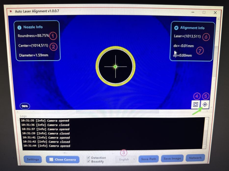 Auto laser alignment RayTools (do centrowania wiązki)
