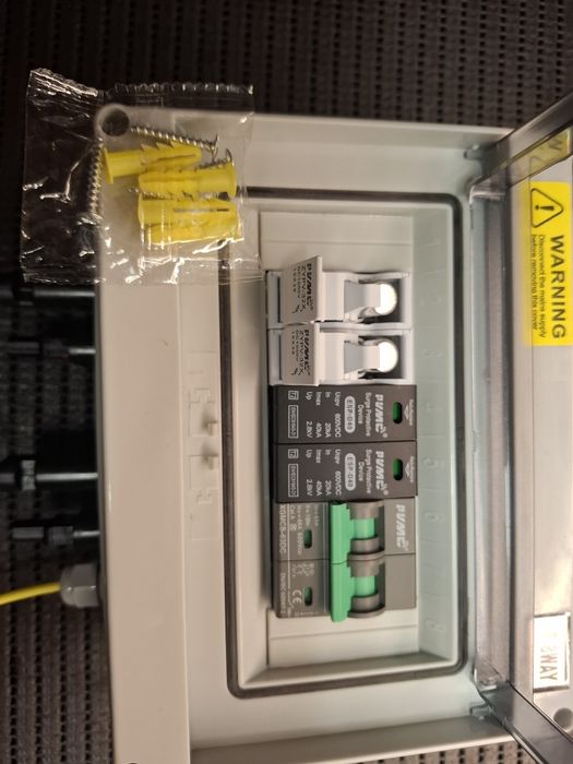 Quadro eléctrico protecção painéis solares