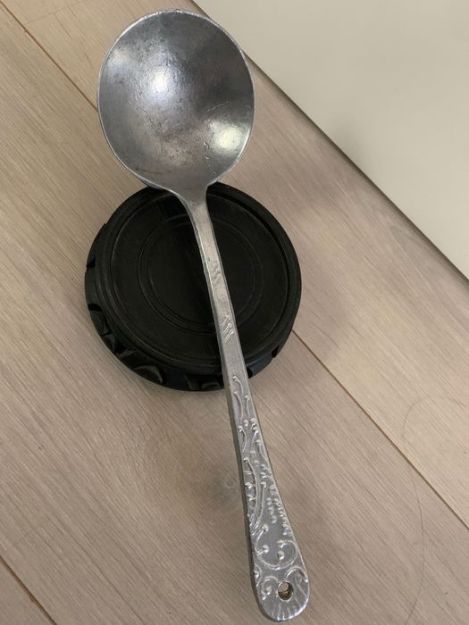 Concha de Sopa Antiga toda em Alumínio trabalhado