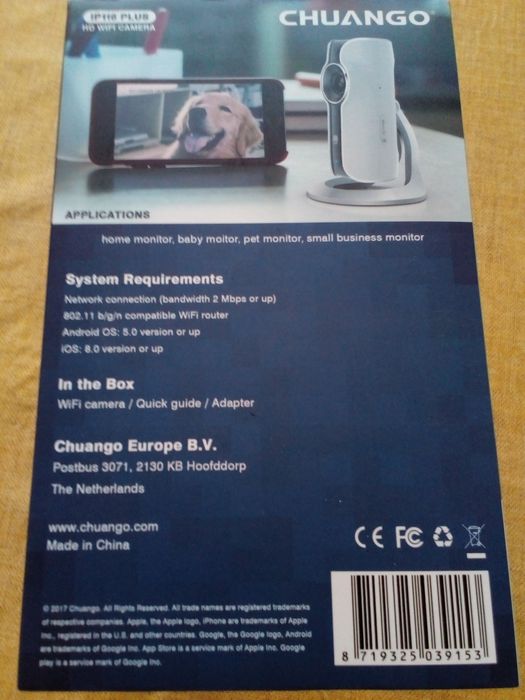 Camera chuango ip Wifi