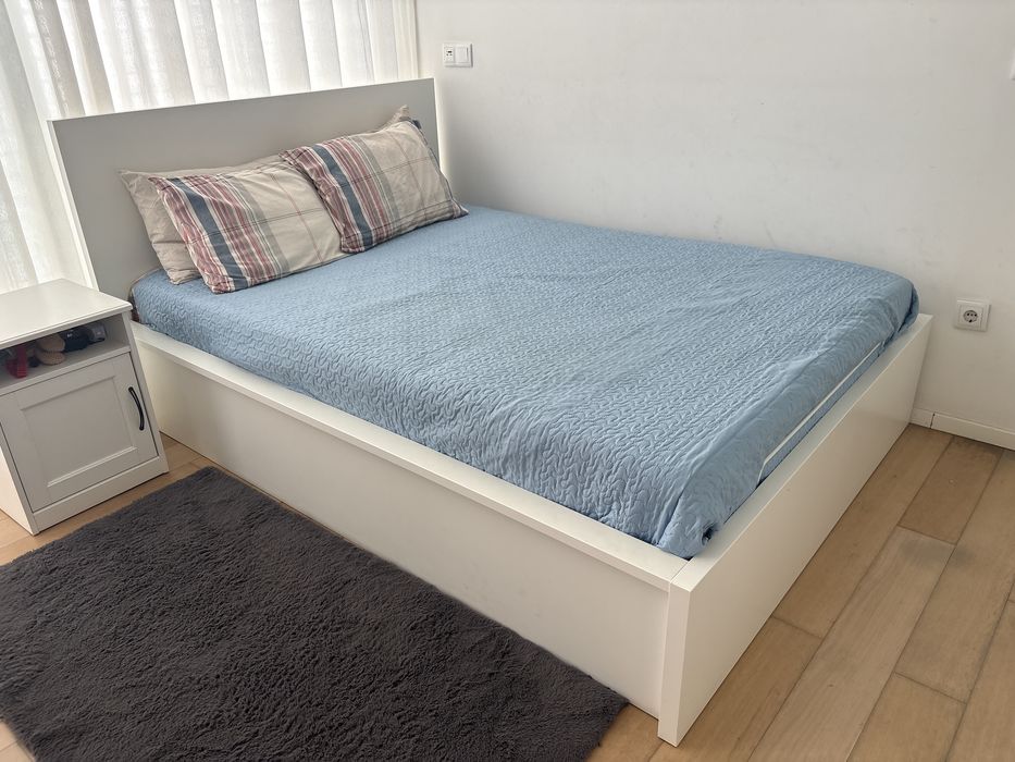 Cama com arrumação, 210 × 155 × 38 cm