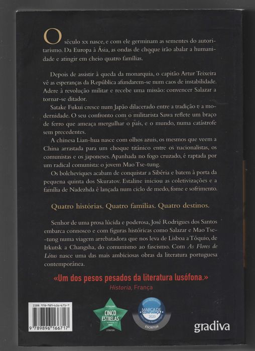 José Rodrigues Dos Santos " As Flores De Lótus" 8ª Edição 2020 Gradiva