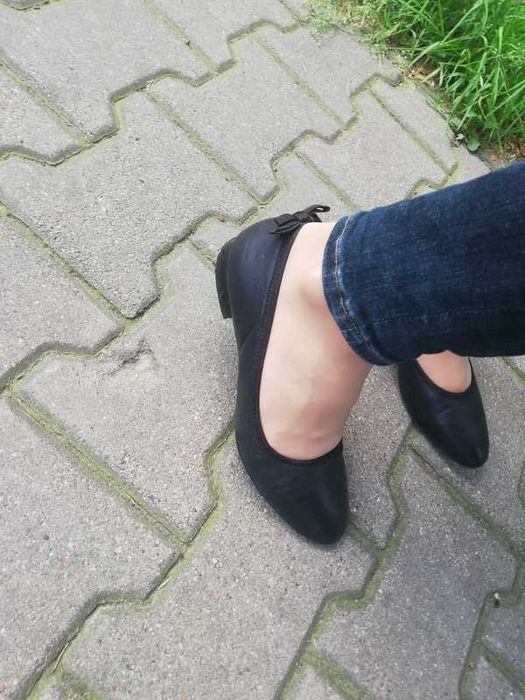 Baleriny Eva MINGE 37 eleganckie skórzane