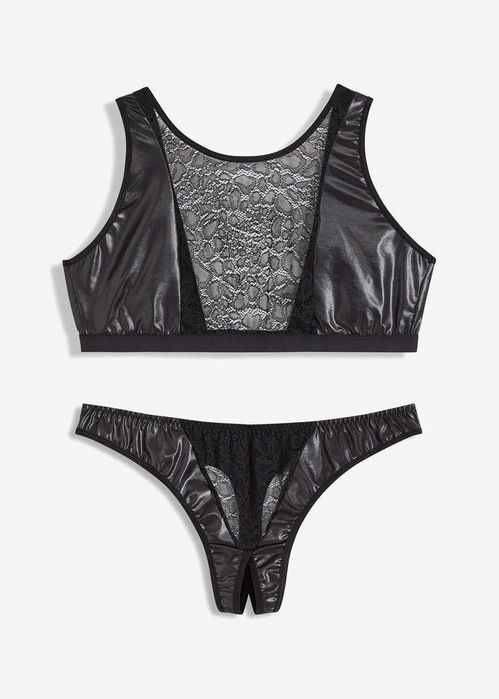 Venus erotyczny biustonosz bustier + stringi koronkowe ouvert r.44/46