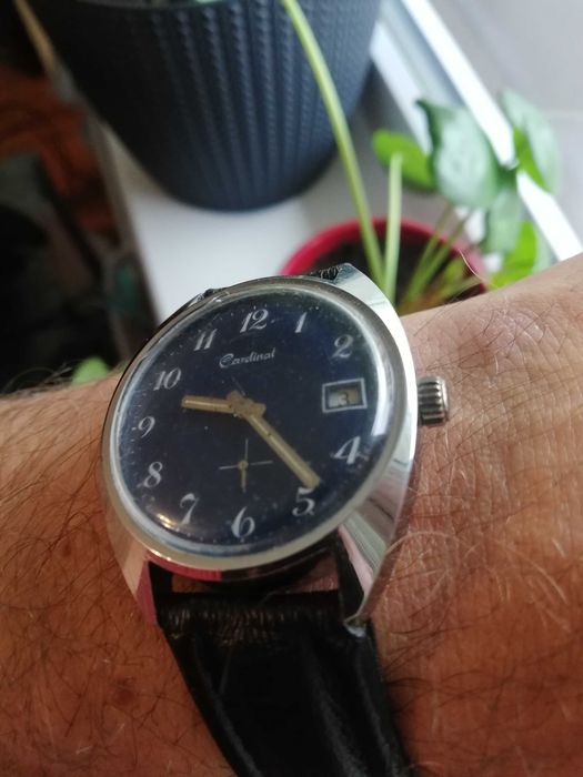 Zegarek Cardinal mechaniczny 17J z datownikiem
