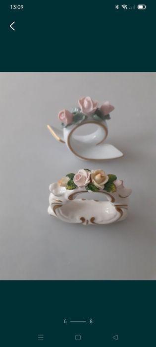 Serwetniki kolekcjonerskie porcelanowe.