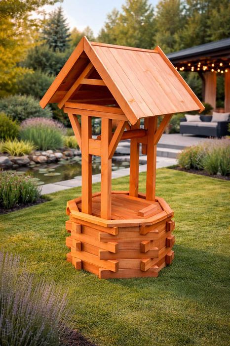 Drewniana Obudowa na Studnie Ozdobna studnia do Ogrodu na Pompę Kran