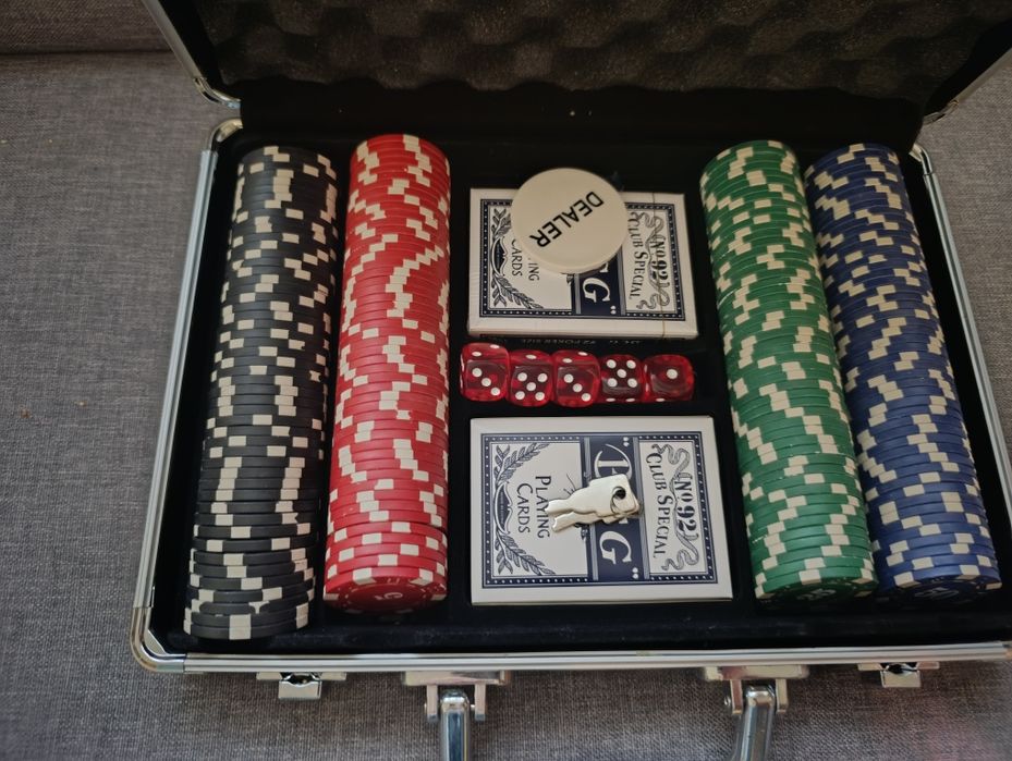 Набір для покеру 200 фішок в алюмінієвому кейсі Poker Game Set