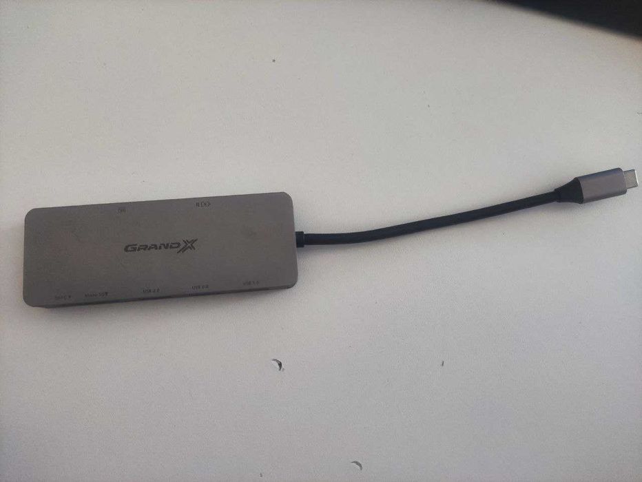 USB 3.1 HUB Grand-X PD charging, SD/MICRO SD reader + HDMI (SG-512)