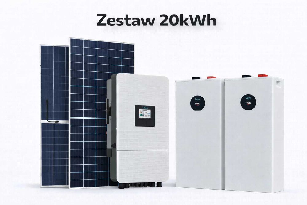 Zestaw budżetowy 20kWh LV (panele, inwerter 3 fazy, magazyn 32 kWh)