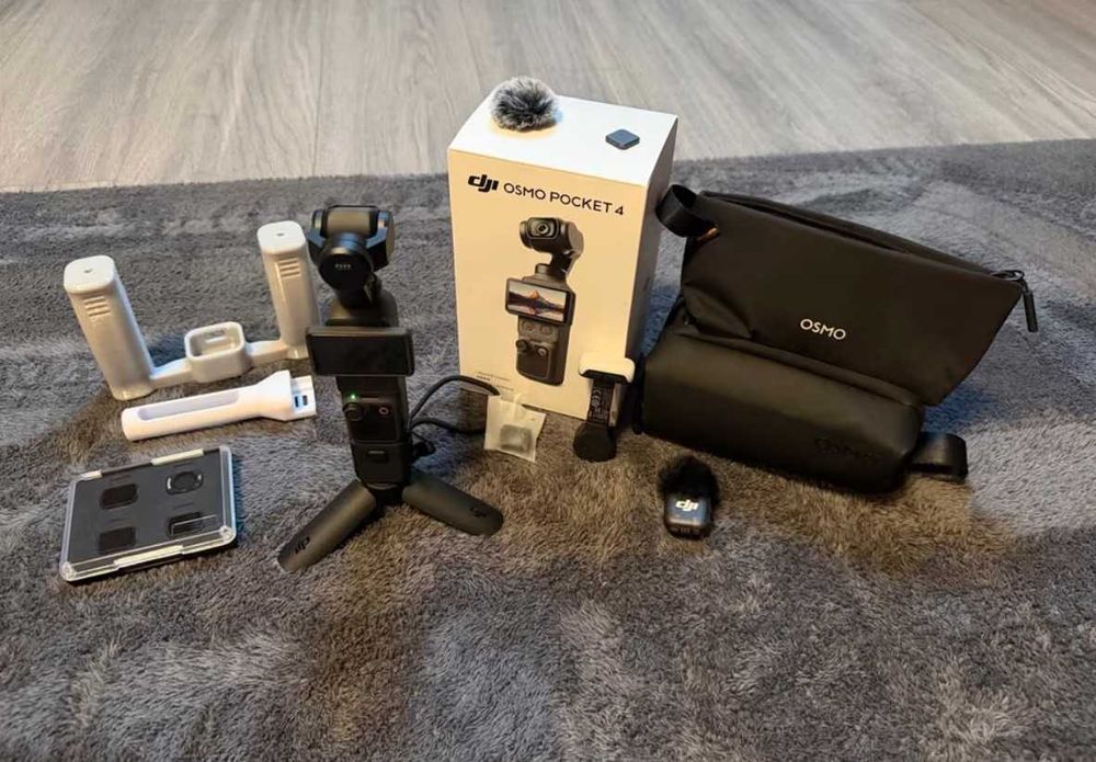 DJI Osmo Pocket 4 Creator Combo + DJI Care do 2028 – bardzo dobry stan