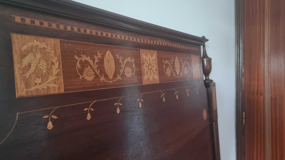 2 Cabeçeiras alta gama de cama antiguidade rara